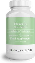 Hey Nutrition Vitamine D3 & K2 MK-7 met MCT Olie - 60 Capsules