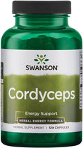 Swanson Cordyceps 120 capsules | Natuurlijke energie- & vitaliteitsondersteuning