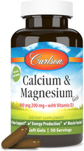 Carlson Calcium Magnesium 2:1 Verhouding Softgels met Vitamine D3