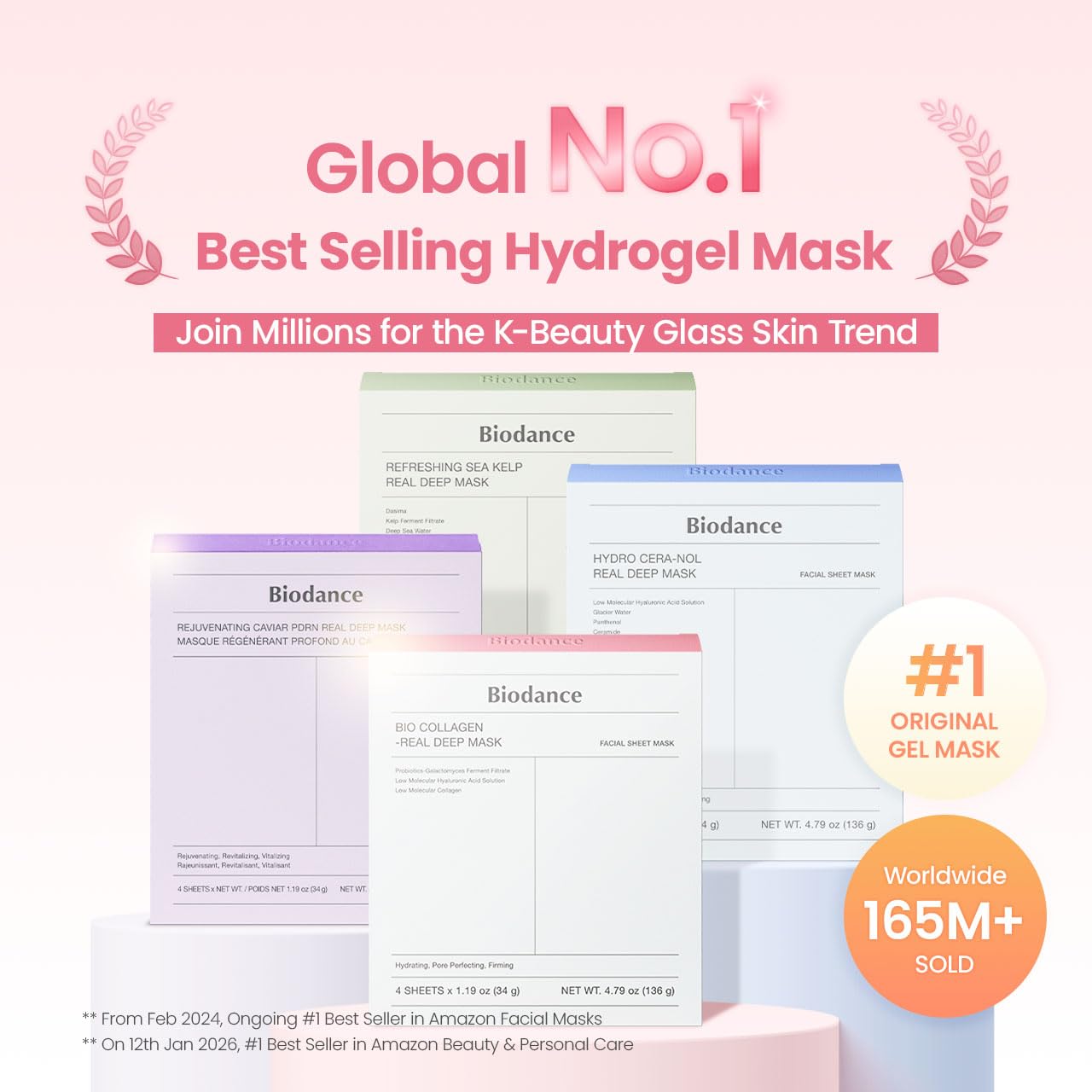 Biodance Bio Collagen Real Deep Hydrogel Face Mask 4 Sheets 