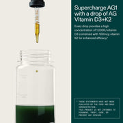 AG1 Greens Powder Starter Kit 30 Stick Packs with Shaker, 5 Travel Sticks & Vitamin D3 K2