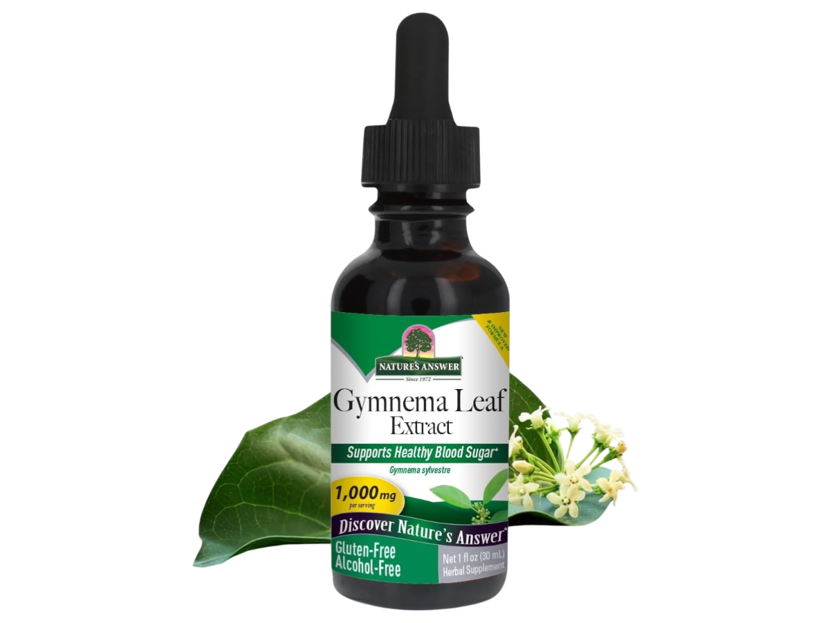 Nature’s Answer Gymnema Leaf alcohol-free liquid extract 30ml bottle front label