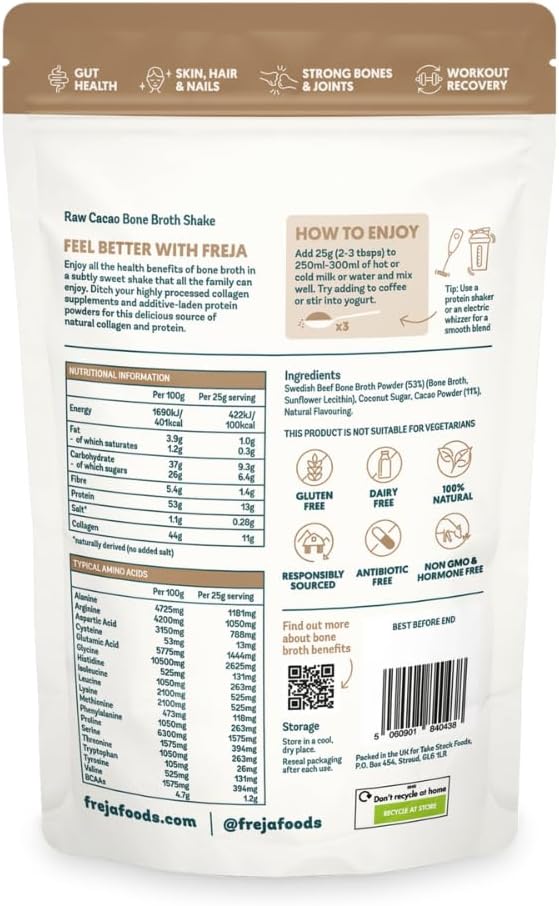 Barcode image: Freja protein shake barcode packaging pouch 300g