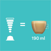 Nescafé Dolce Gusto Flat White Coffee Capsule prepared as a creamy milky coffee drink