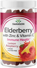 Swanson Vlierbes met Zink & Vitamine C Citroen Framboos 60 Gummies
