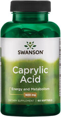 Swanson Caprylzuur 600 mg 60 softgels | Metabolisme- & energieondersteuning