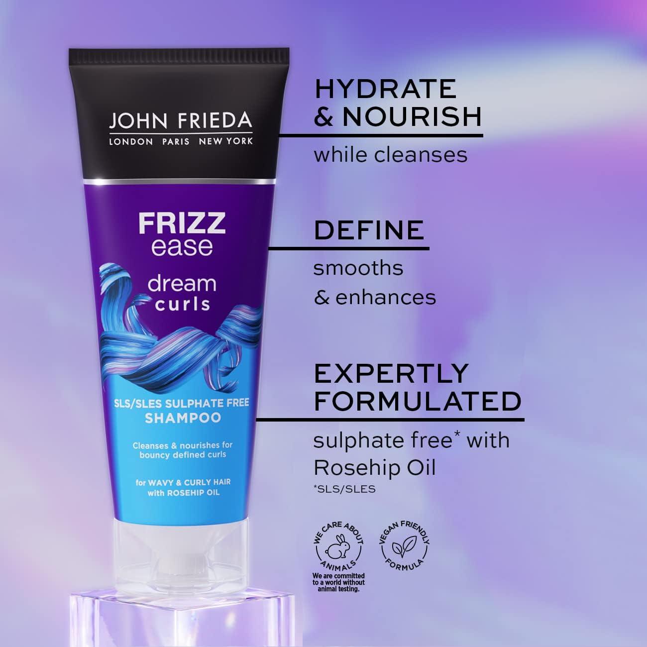 John Frieda Frizz Ease Dream Curls Sulphate Free Shampoo 250ml ingredients label