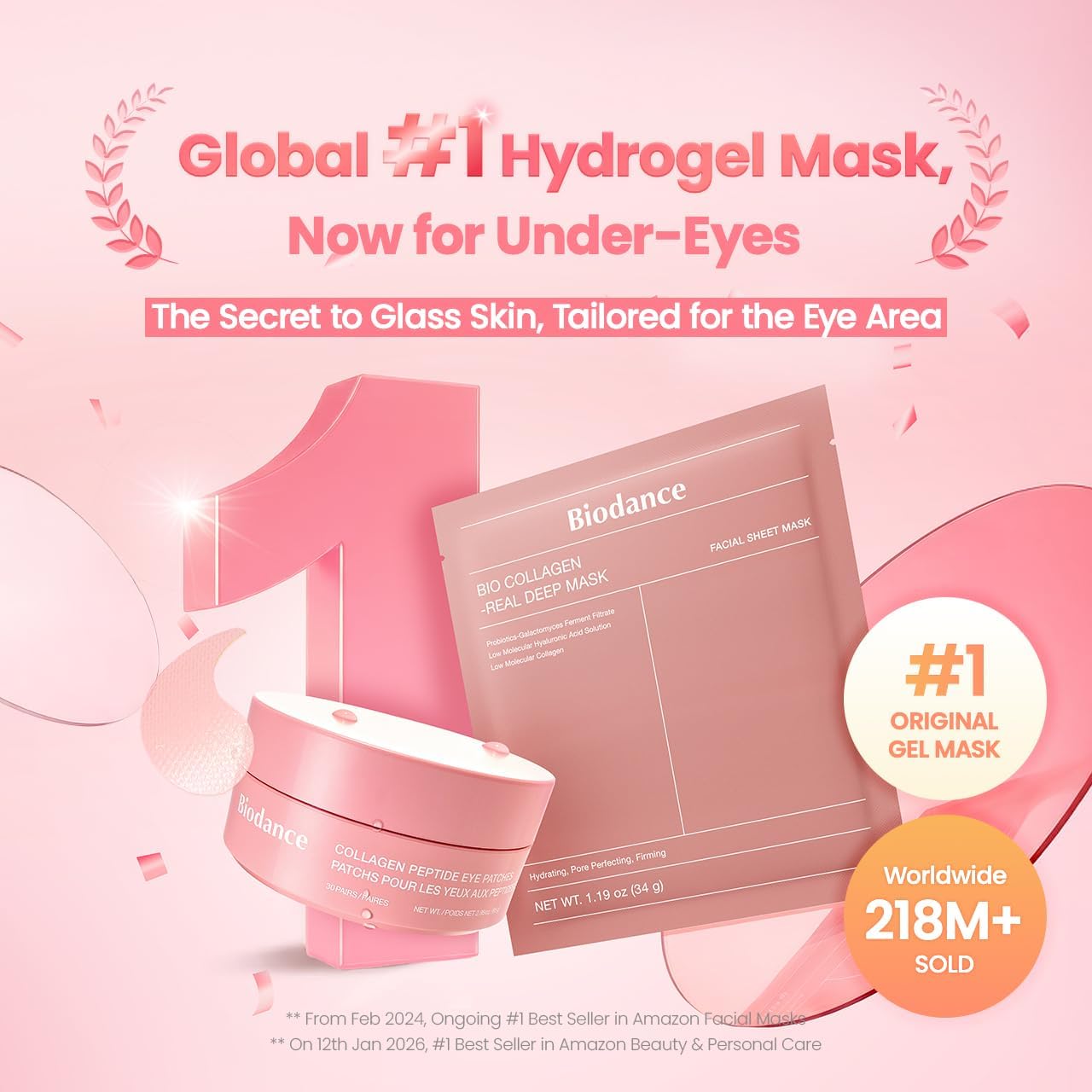 Biodance Collagen Peptide Hydrogel Under Eye Patches 30 Pairs
