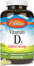 Carlson Vitamine D3 2000 IE Softgels - 360 Stuks