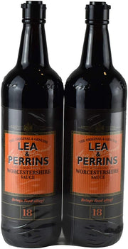 Lea & Perrins Original Worcestershire Sauce glass bottles twin pack 2 x 568ml