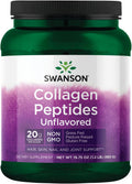 Swanson Collageen Peptiden Ongeflavoured 560 g | Grasgevoed Gehydrolyseerd Collageen voor Huid, Haar, Nagels & Gewrichten