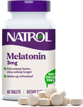 Natrol Melatonine 3mg Supplement voor Volwassenen - 60 Tabletten
