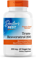 Doctor's Best Trans-Resveratrol 200mg 60 Veggie Capsules