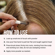 Color Wow Root Cover Up Dark Blonde 2.1g application guide for roots and hairline