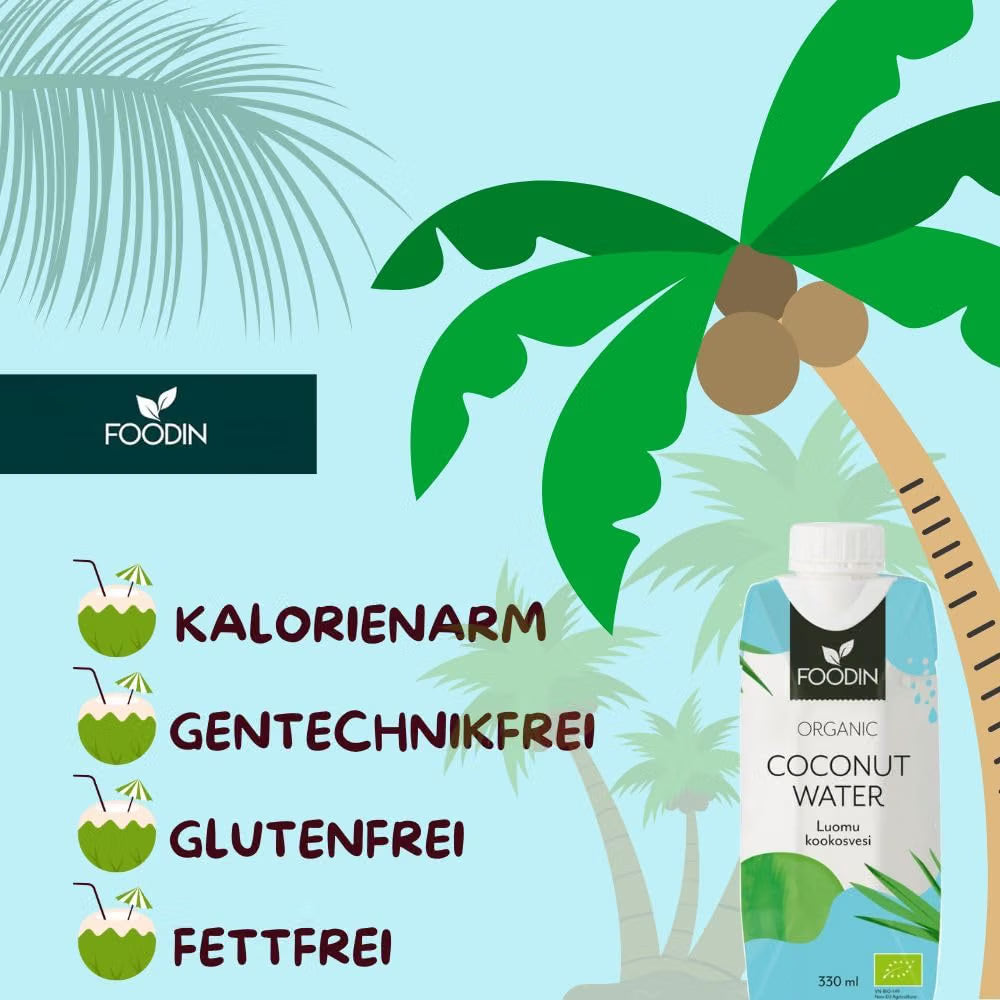 Foodin Organic Coconut Water 330ml Pack of 2