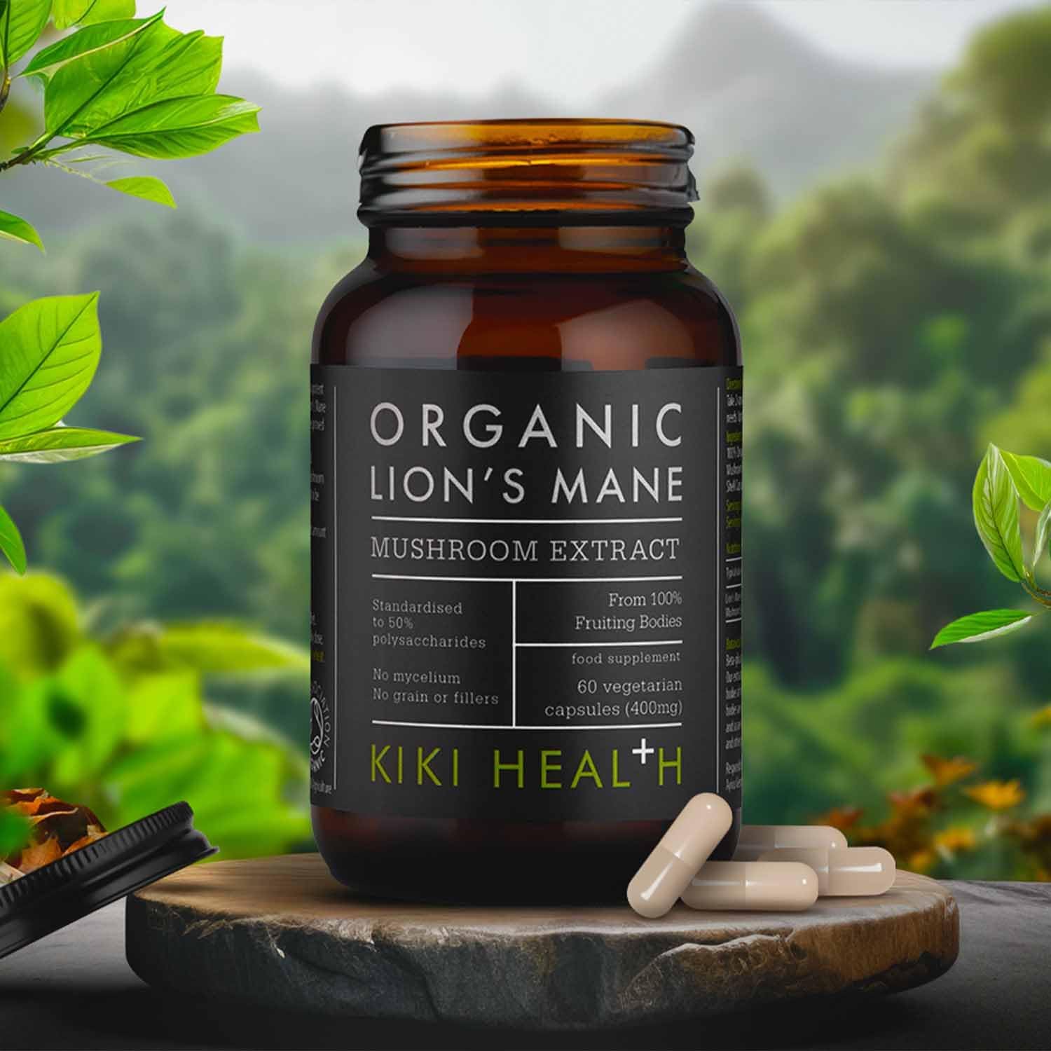 KIKI Health Organic Lion’s Mane Mushroom Extract - 60 Capsules