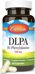 Carlson DLPA DL-Fenylalanine 500 mg Capsules - 60 Stuks