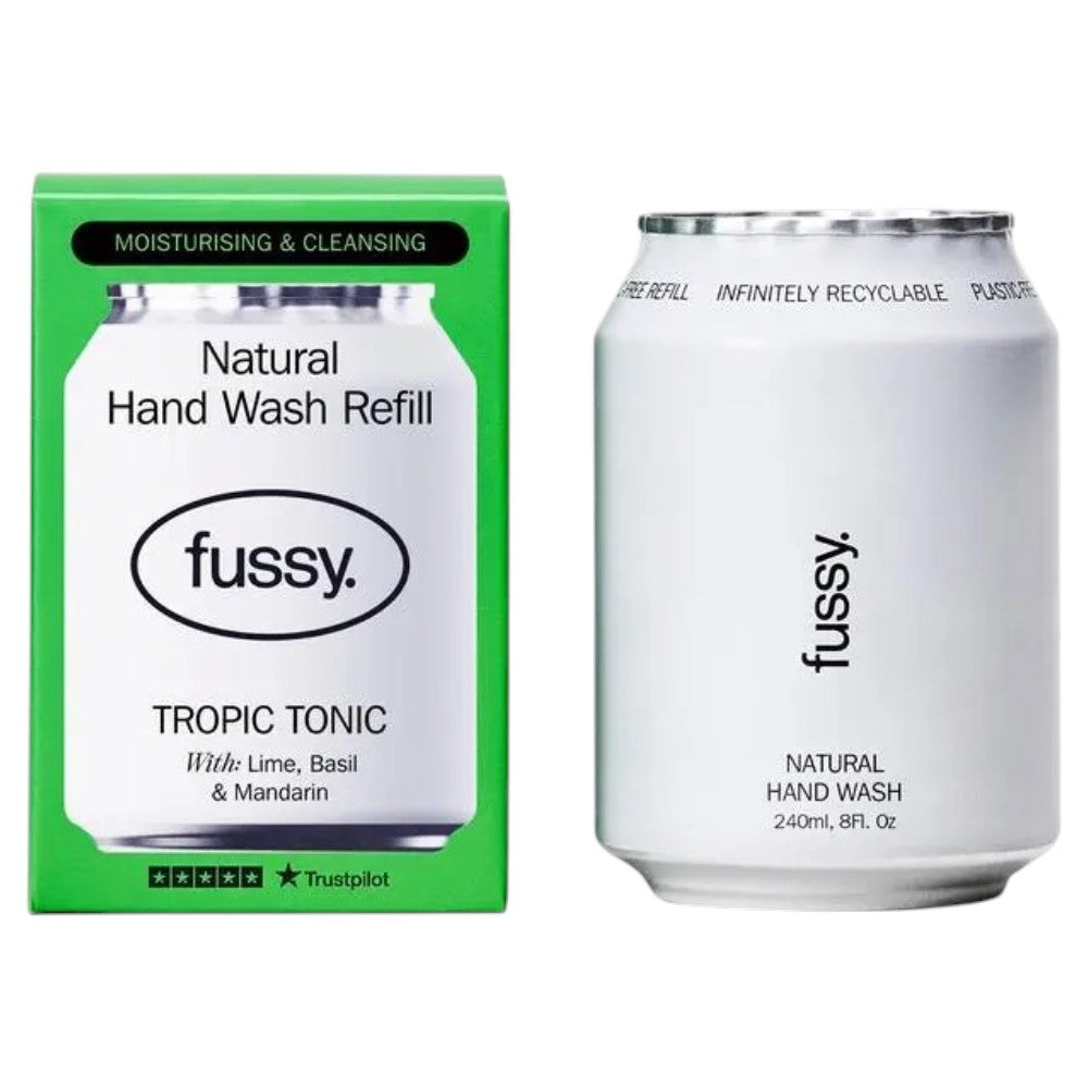 Fussy Natural Hand Wash Refill Tropic Tonic lime basil mandarin fragrance 240ml refill front packaging