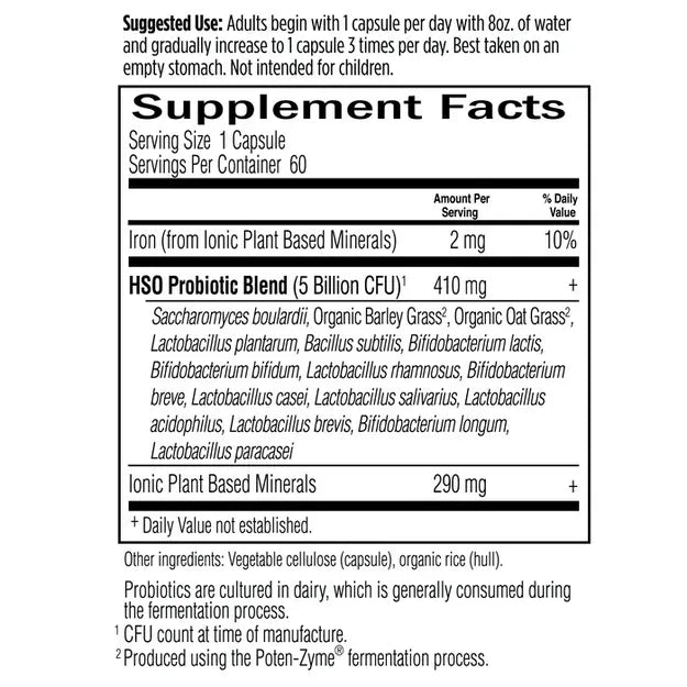 Garden of Life Primal Defense Ultra probiotic supplement facts
