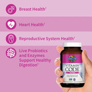 Garden of Life Vitamin Code Women's Multivitamin bottle, 120 capsules.