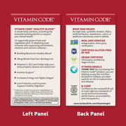 Supplement facts and ingredient list for Raw Iron supplement.