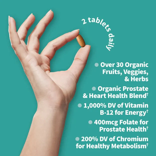 Garden of Life Organics Men's Multi 40+ - Whole Food Tablets dosage