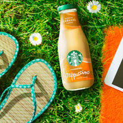 Starbucks Frappuccino caramel iced coffee chilled drink lifestyle image bottles 8 x 250ml