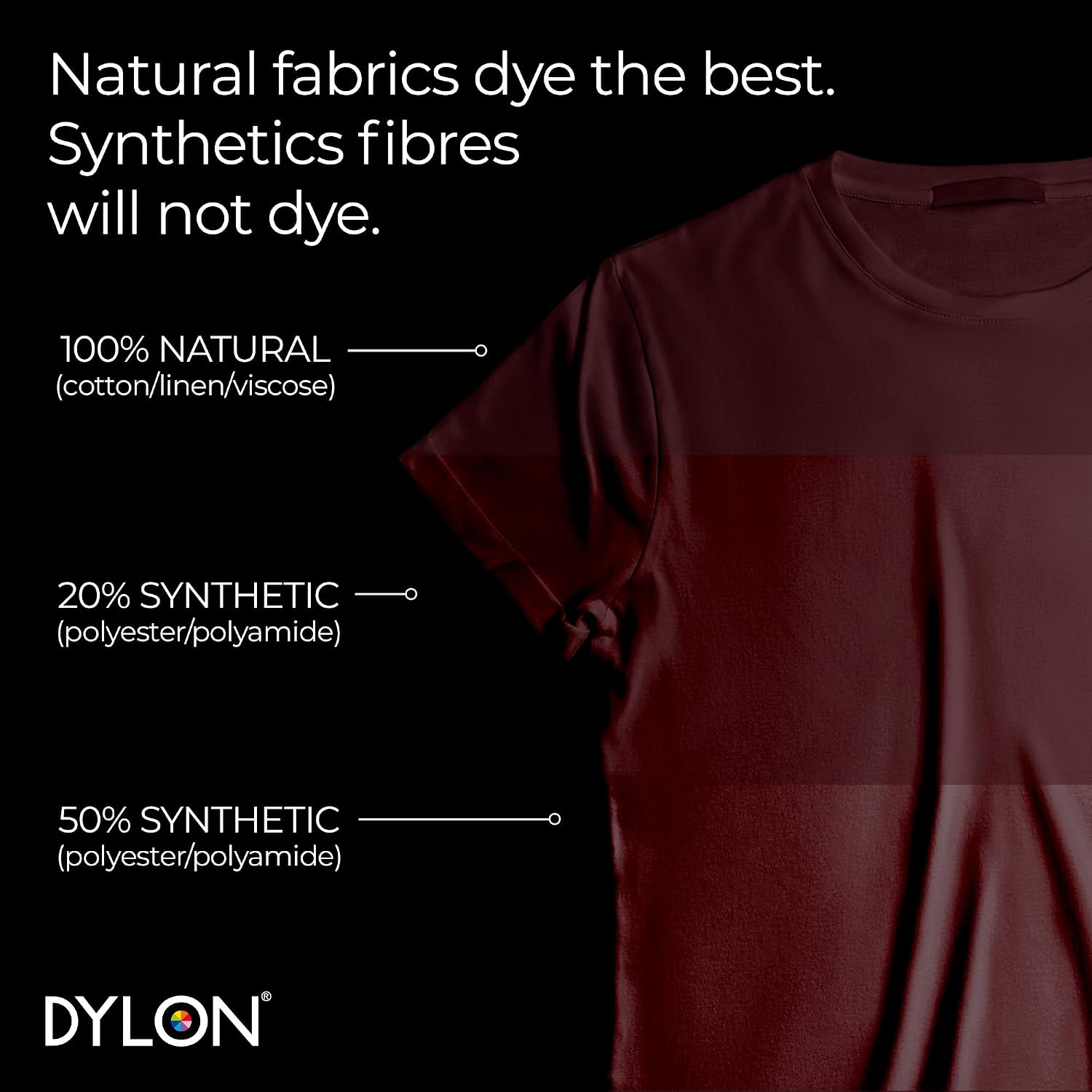 Dylon All-in-1 Fabric Dye Pod Espresso Brown 350g safety information panel