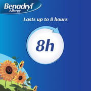 Benadryl Allergy Relief Acrivastine Capsules 12 Count last up to 8 hours