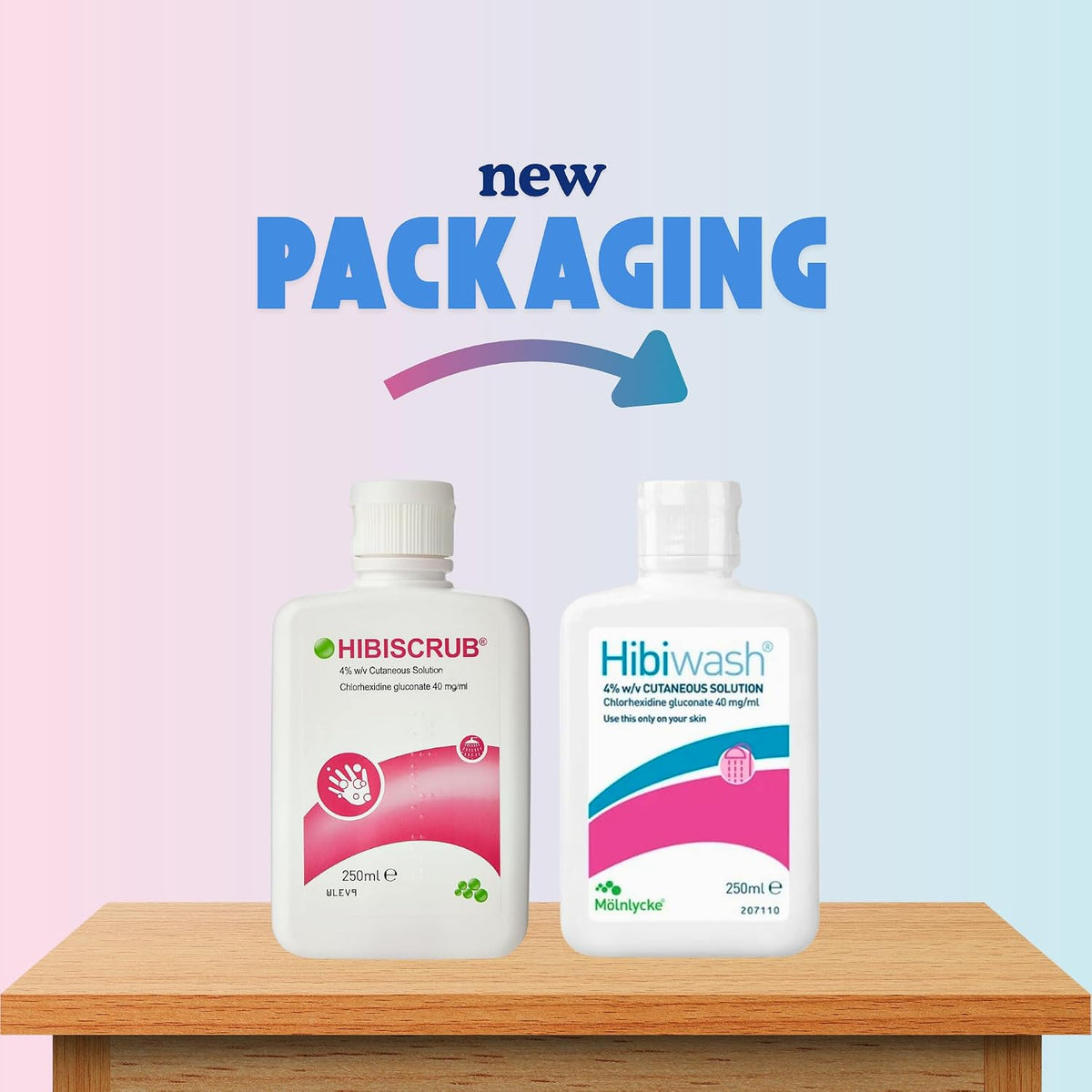 Hibiwash 4% Chlorhexidine Gluconate Cutaneous Solution, bottle packaging, no flavour, 500ml new packaging