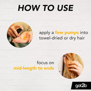 got2b Oil-Licious Argan and Jojoba Styling and Care Oil bottle 50ml usage instructions and styling guide
