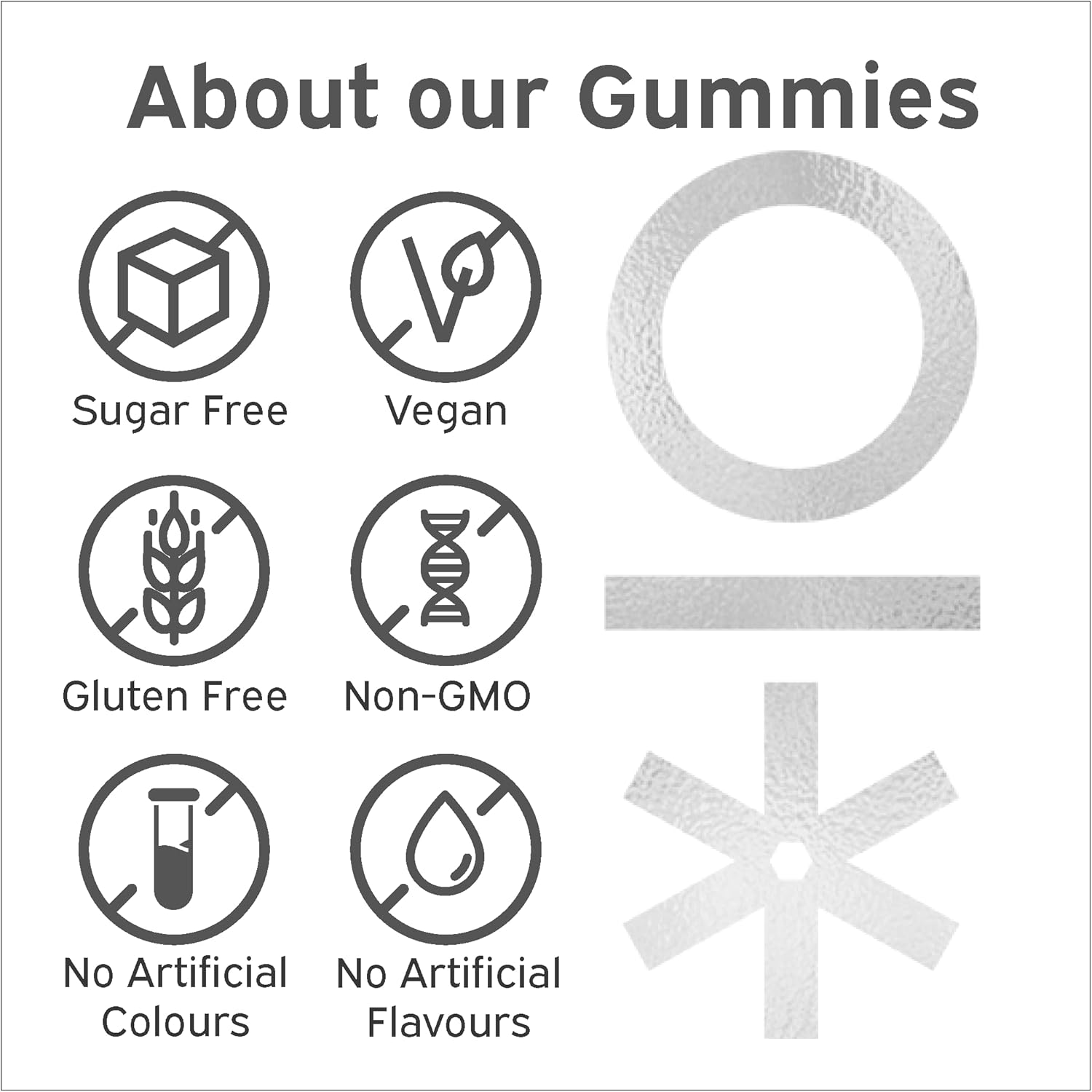 Supplement facts panel for Nutriburst Vegan D3 & K2 Gummies.