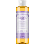 Dr. Bronner's Lavender Pure-Castile Liquid Soap bottle, lavender scent, 240ml