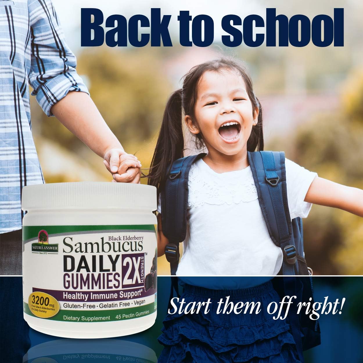 Nature’s Answer Sambucus Elderberry Daily Gummies – 45 Count