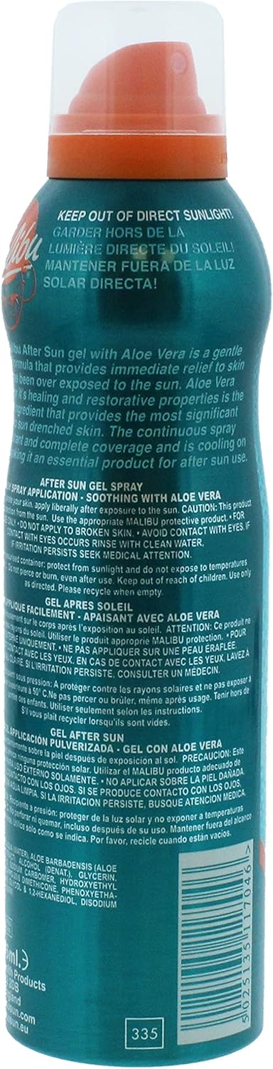 Malibu After Sun Lotion Spray – 175ml | Soothing & Hydrating Care for Sun-Exposed Skin