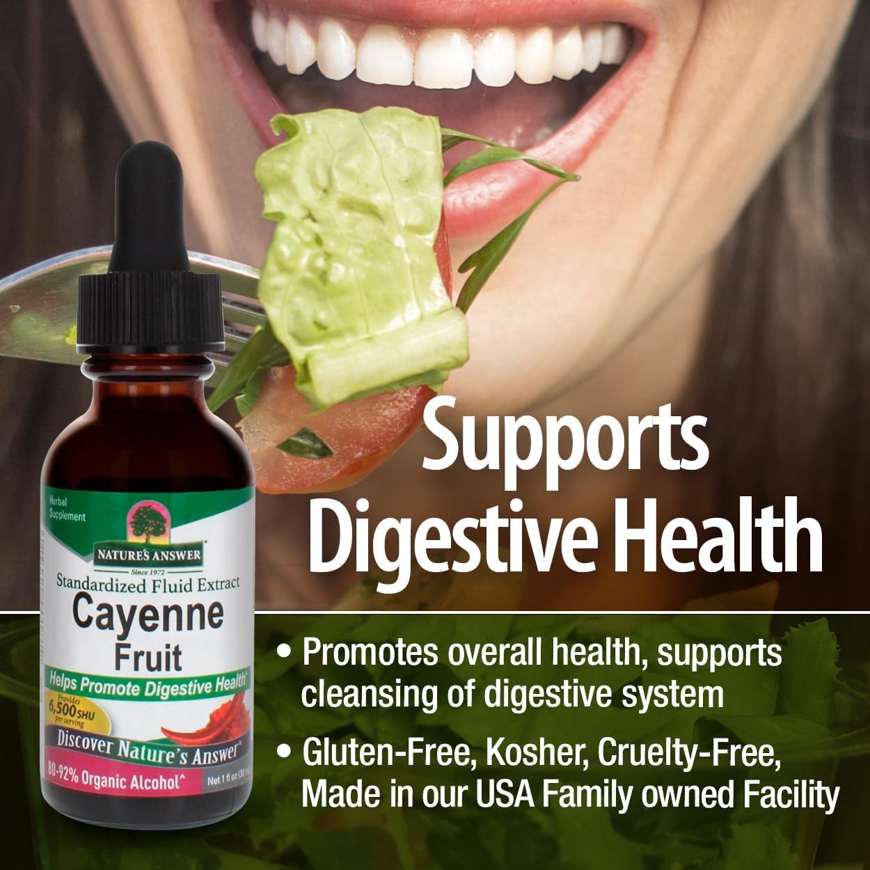 Nature’s Answer Cayenne Fruit Liquid Extract Low Alcohol - 30ml