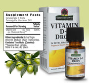 Nature’s Answer Vitamin D3 supplement facts olive oil drops 15ml