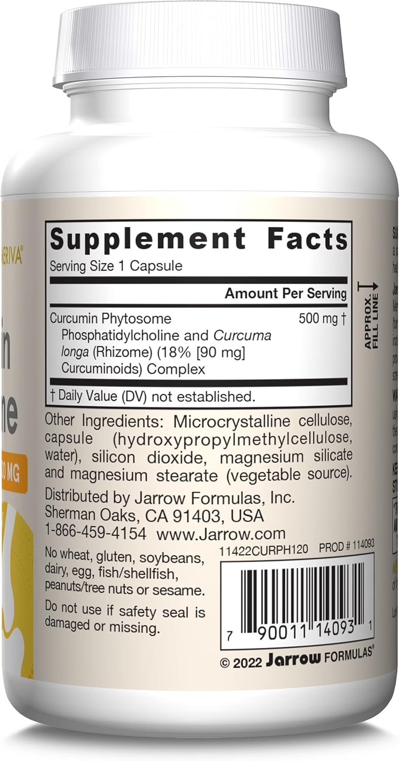 Jarrow Formulas Curcumin Phytosome 500mg plantaardige capsules