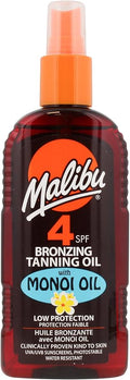 Malibu SPF 4 Bronzende Olie Spray met Monoi Olie, Waterbestendig, 200ml