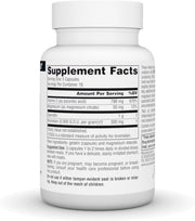 Supplement facts & ingredients image: Source Naturals Activated Quercetin bioflavonoid complex capsules ingredient panel 50 count