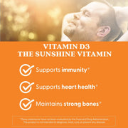 Doctor's Best Vitamin D3, bottle packaging, unflavoured, 2000 IU 50mcg, 180 softgels, daily dietary supplement use