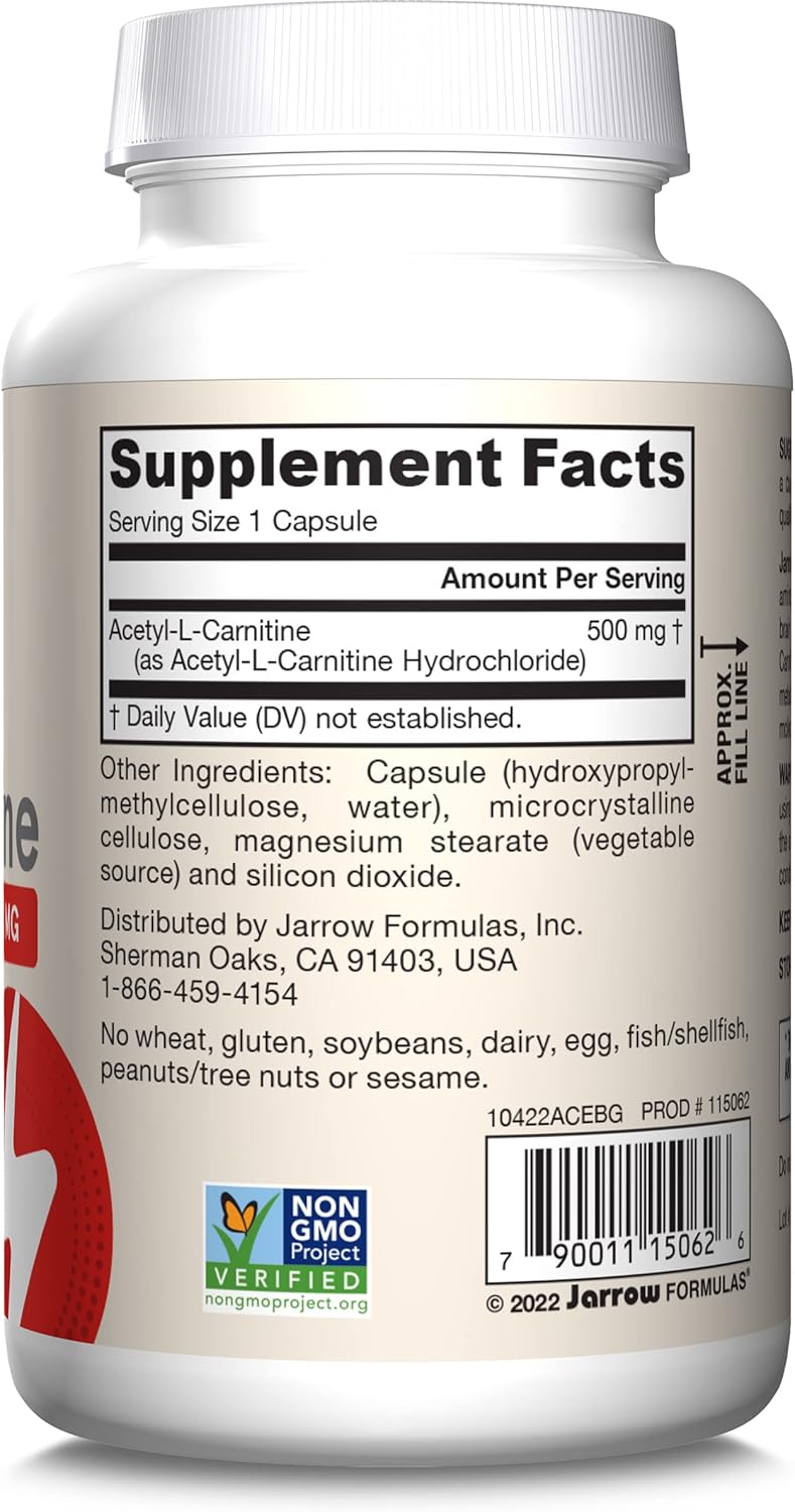 Barcode Image: Jarrow Formulas Acetyl L-Carnitine 500mg veggie capsules barcode 120 count