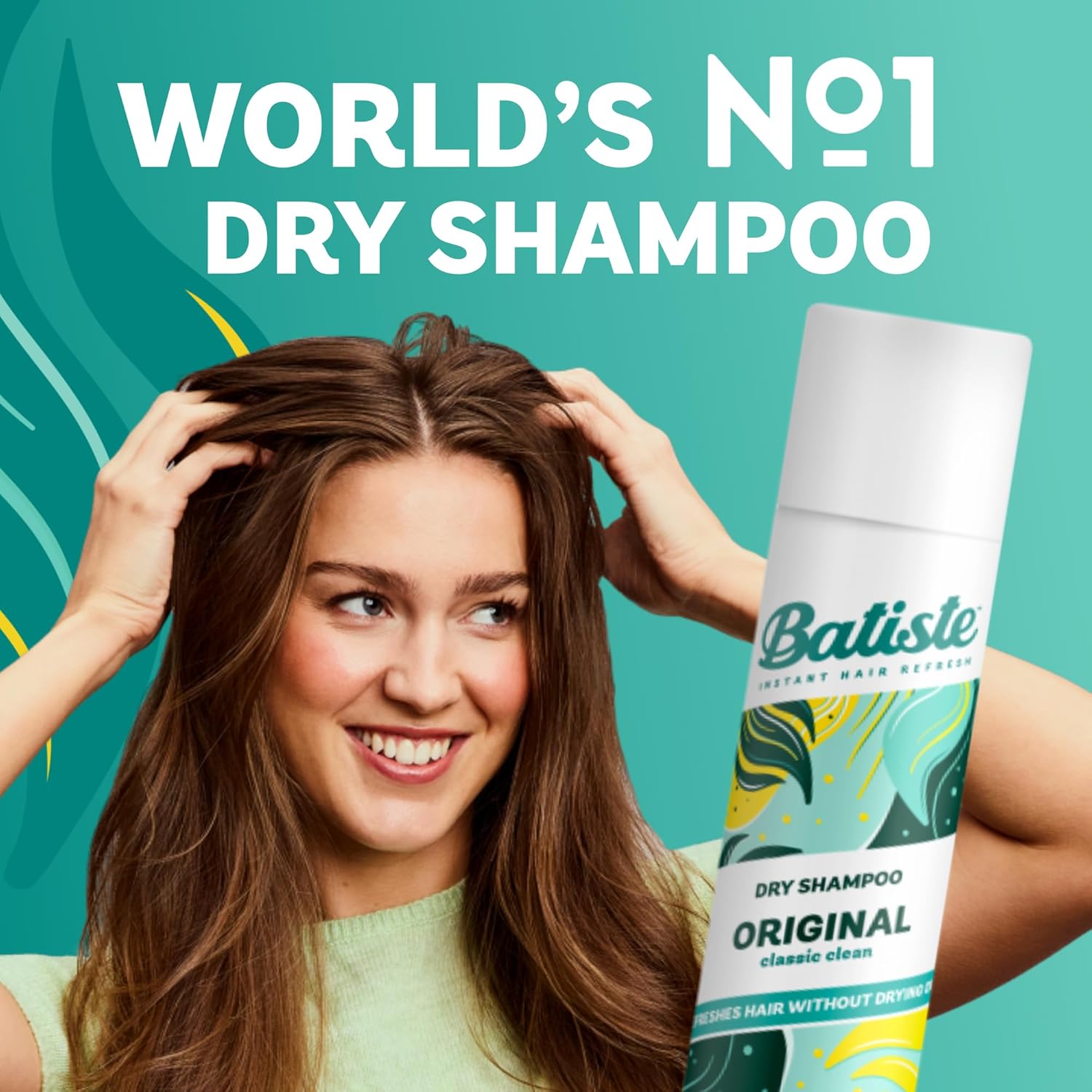 Lifestyle Image: Batiste dry shampoo fresh clean hair routine 350ml
