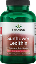 Swanson Zonnebloem Lecithine 90 Softgels | Niet-GMO | Hart- & Hersengezondheid