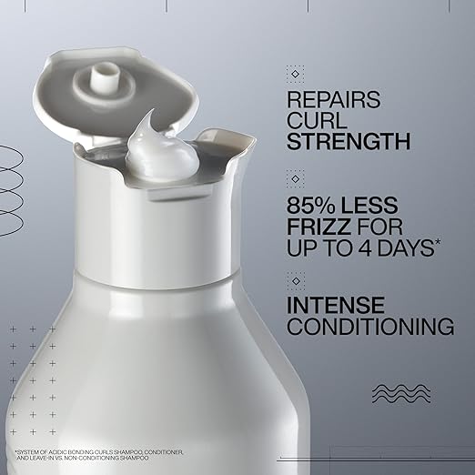 Redken Acidic Bonding Curls Conditioner showing ingredients and formulations.