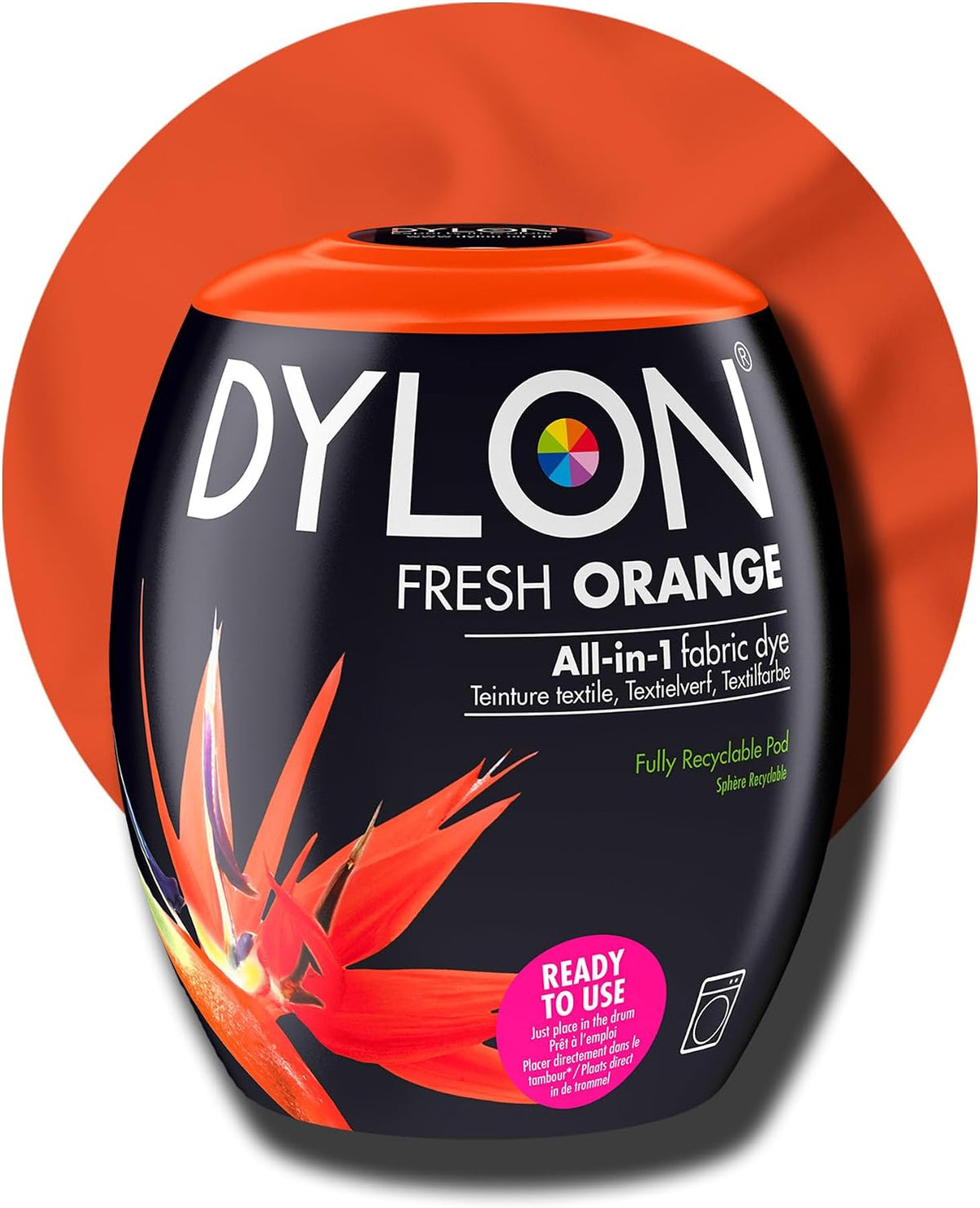 Dylon Washing Machine All-in-1 Fabric Dye Pod Fresh Orange 350g
