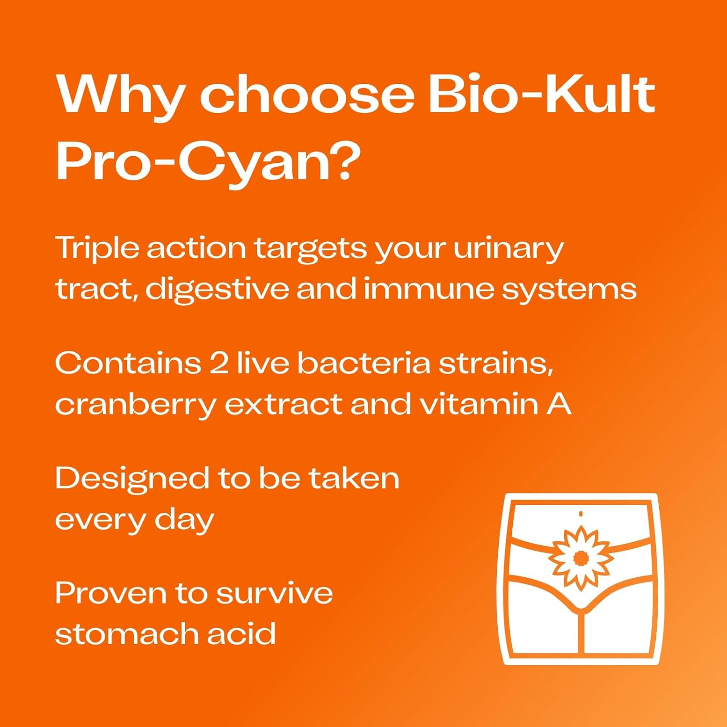 Bio-Kult Pro-Cyan Probiotic with Cranberry & Vitamin A - 45 Capsules