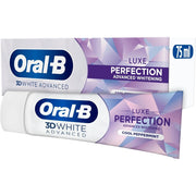 Oral-B 3D White Advanced Luxe Perfection Cool Peppermint 75ml tube and box