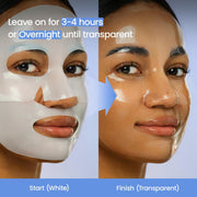 Biodance Hydro Cera-Nol Real Deep Hydrogel Face Mask application guide for 4 sheet hydrogel masks