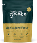 Nutrition Geeks Lion's Mane Focus+ 4000mg 180 Vegan Tablets
